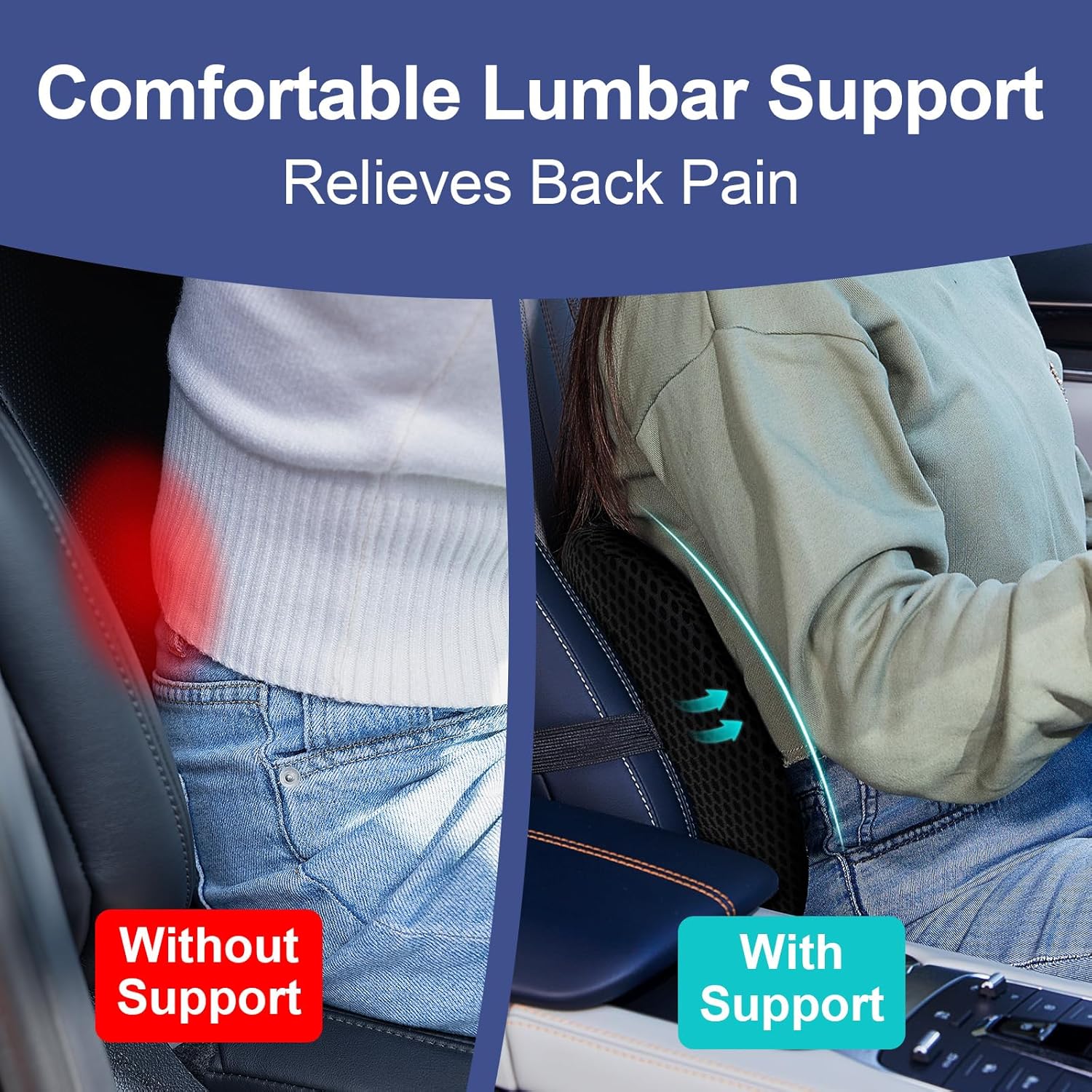 وسادة دعم أسفل الظهر مريحة لكر - مراجعة Posture Corrector Back وسعره