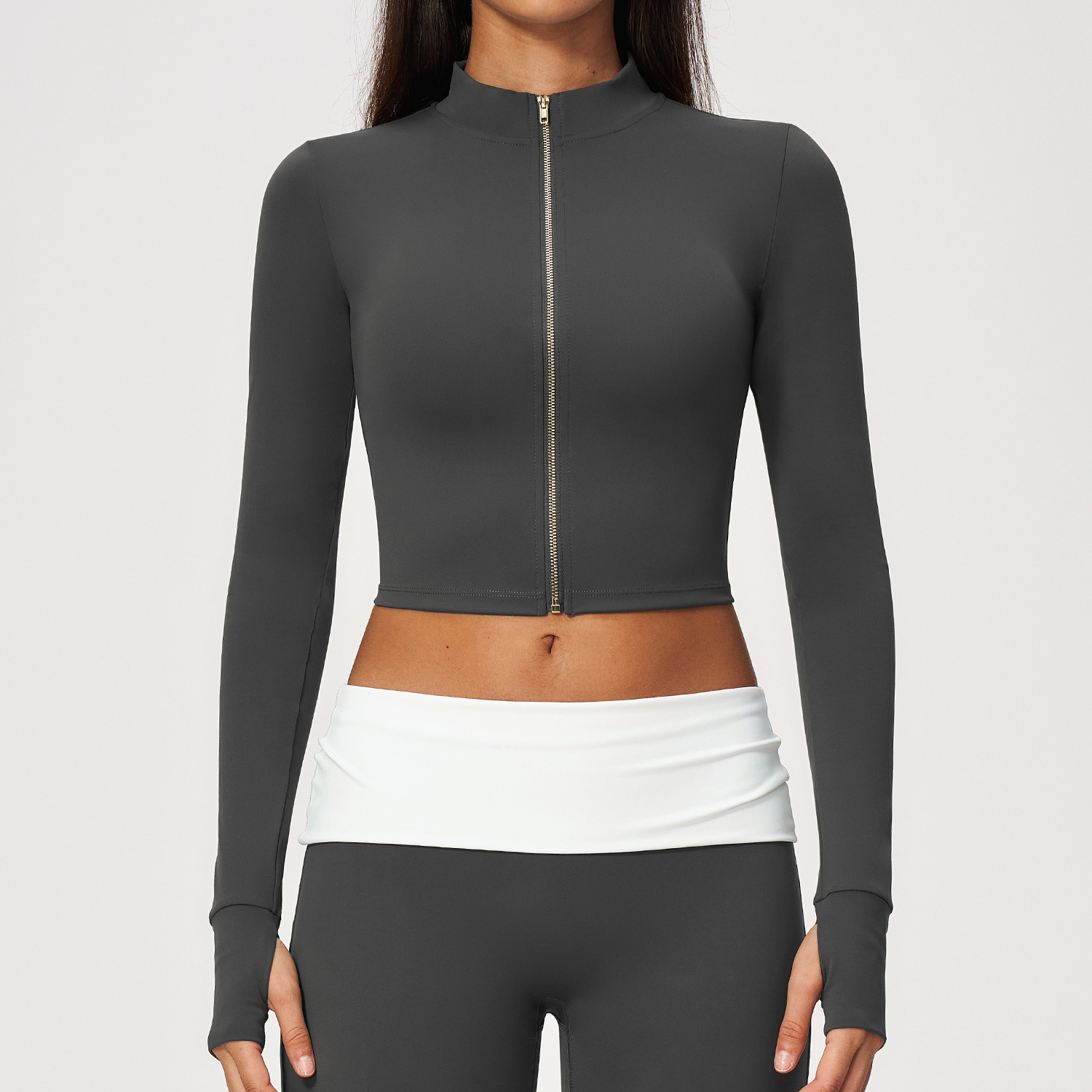 جاكيت يوغا بأكمام طويلة، ملمس  - مراجعة Yoga Fitness Jacket وسعره