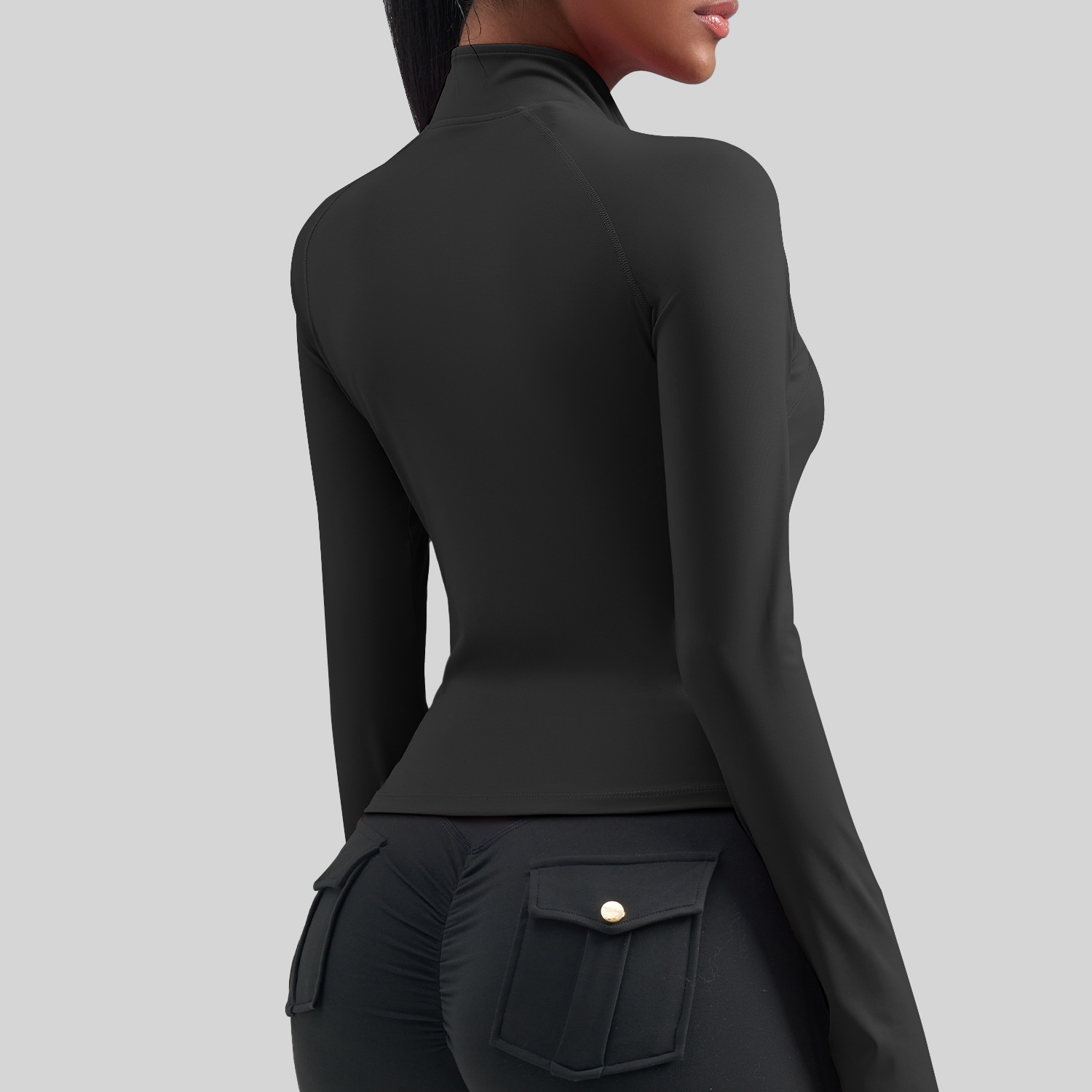 جاكيت رياضي نسائي بمقاسات كبير - مراجعة Yoga Fitness Jacket وسعره